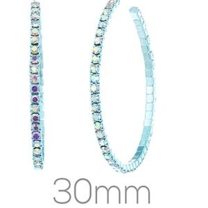 Iridescent🤩/Rhinestone Crystal Hoop Earrings